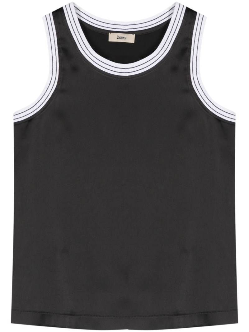 Herno sleeveless satin-finish top - Black von Herno