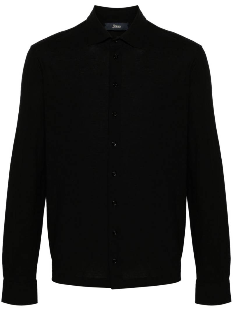 Herno spread-collar cotton shirt - Black von Herno