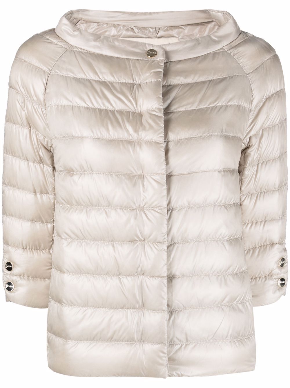 Herno three-quarter-length sleeve puffer jacket - Neutrals von Herno