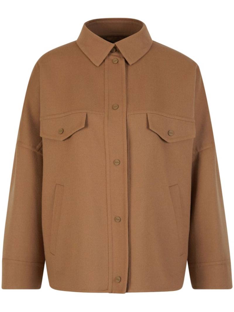 Herno wool-blend shirt jacket - Brown von Herno