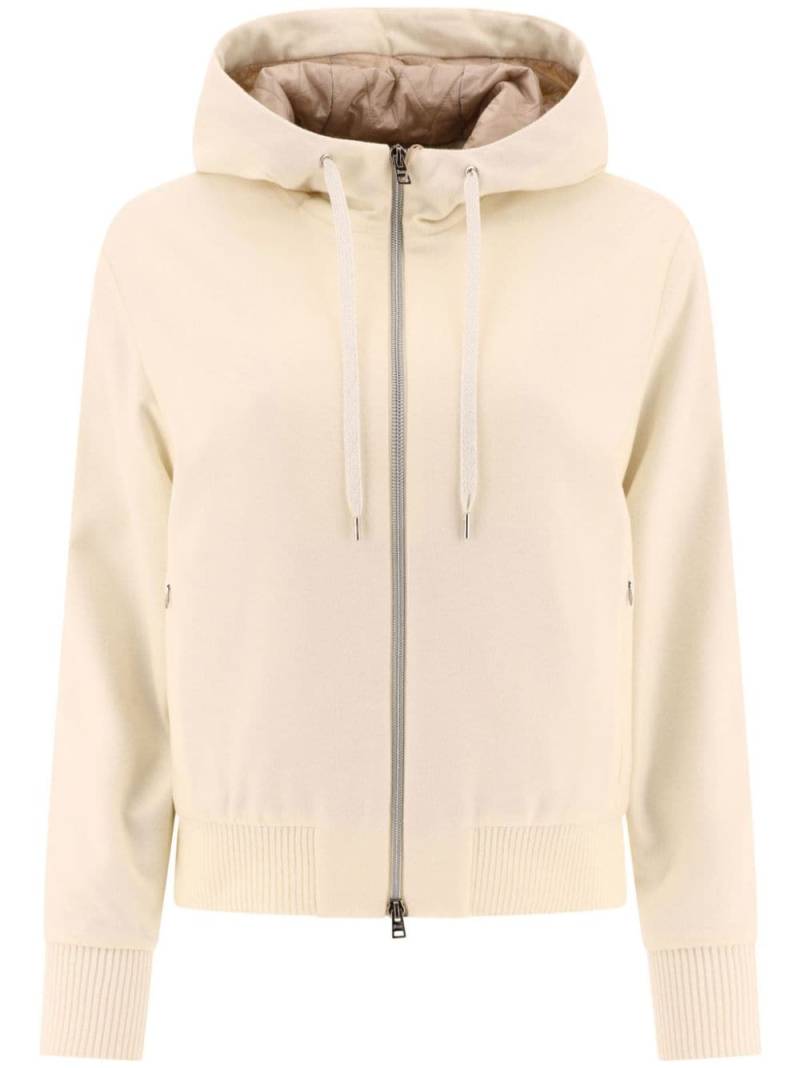 Herno zip-up hooded jacket - Neutrals von Herno