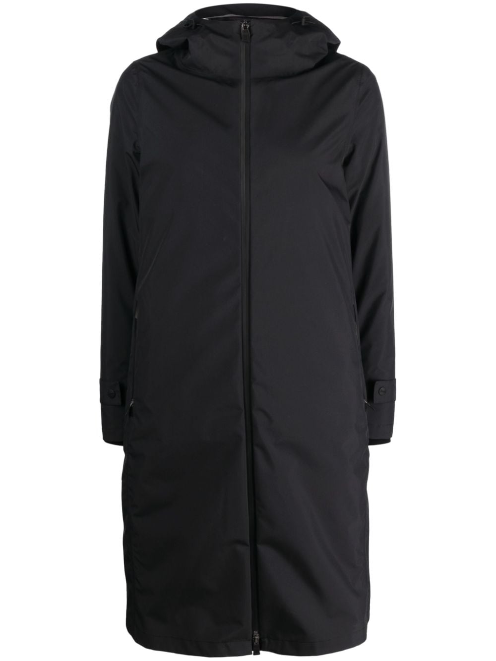 Herno zip-up hooded padded coat - Black von Herno