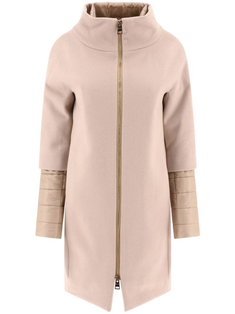 Herno zip-up virgin wool coat - Neutrals von Herno