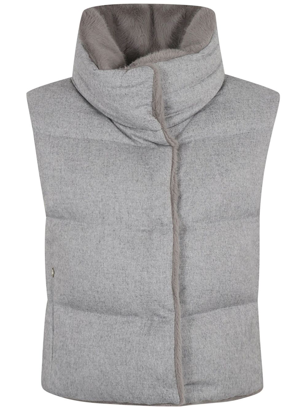 Herno zipped high-neck gilet - Grey von Herno