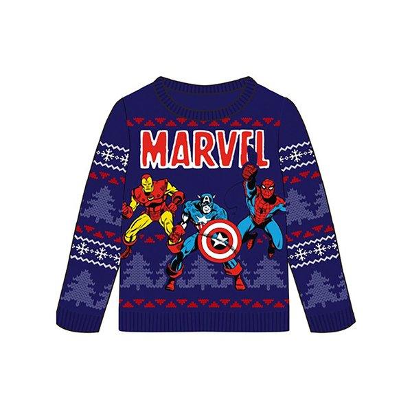 Weihnachtspullover Marvel Jungen Multicolor 122-128 von Heroes