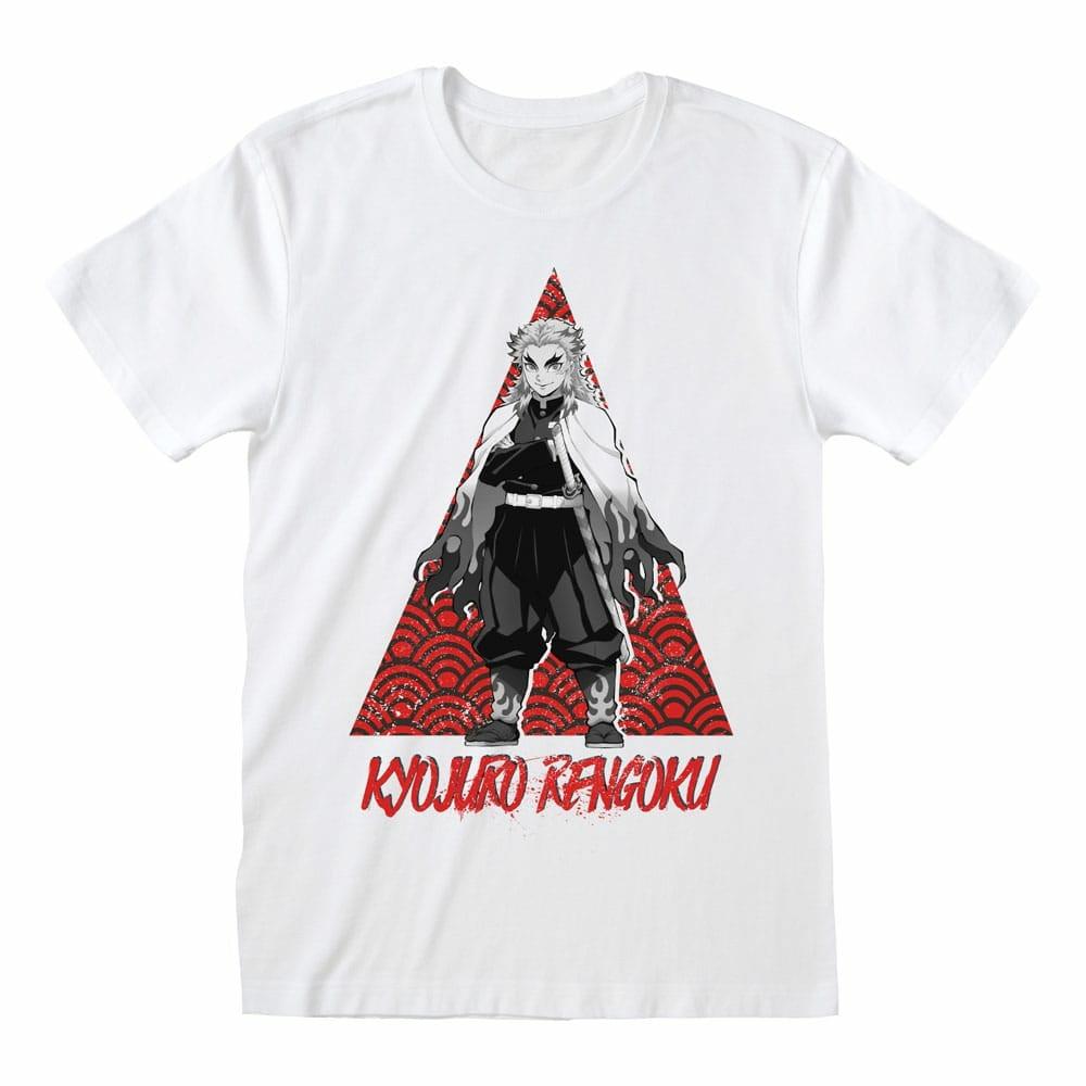 Heroes - T-shirt Demon Slayer Kyojuro Rengoku XL, für Herren, Weiss, Größe XL von Heroes