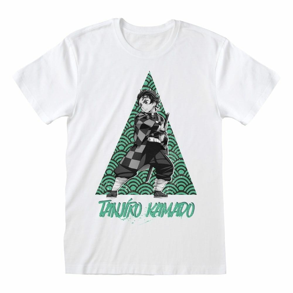 T-shirt - Demon Slayer - Tanjiro Kamado Herren Weiss L von Heroes