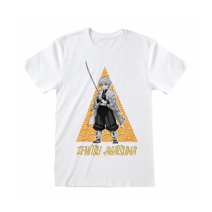 Heroes - T-shirt Demon Slayer Zenitsu Agatsuma L, für Herren, Weiss, Größe L von Heroes