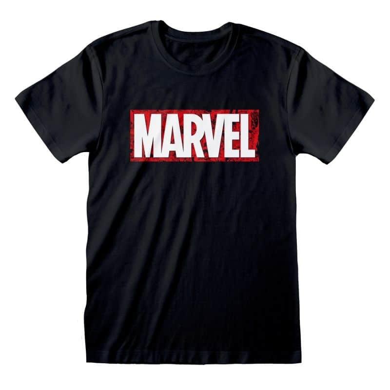 Heroes - T-shirt Marvel Logo L, für Herren, Schwarz, Größe L von Heroes