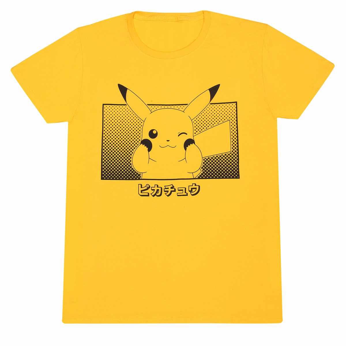 T-shirt - Pokemon - Katakana - Pikachu Herren Gelb Bunt XL von Heroes