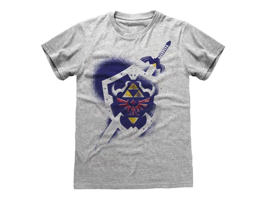 Heroes - T-shirt Zelda Shield XL, für Herren, Taubengrau, Größe XL von Heroes