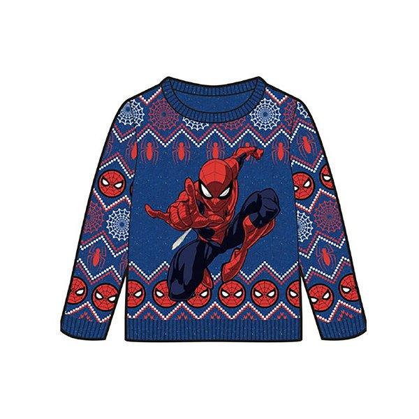 Weihnachtspullover Spiderman Jungen Multicolor 110-116 von Heroes