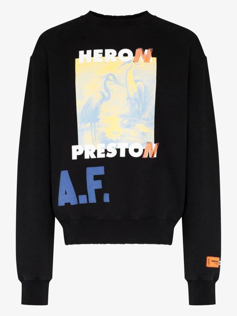 Heron Preston A.F. Authorized crew-neck sweatshirt - Black von Heron Preston