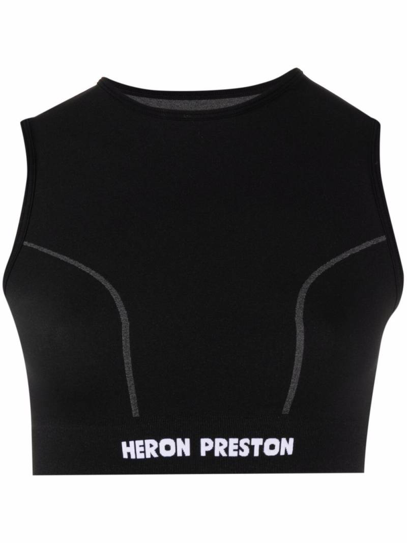 Heron Preston logo-tape sports bra - Black von Heron Preston