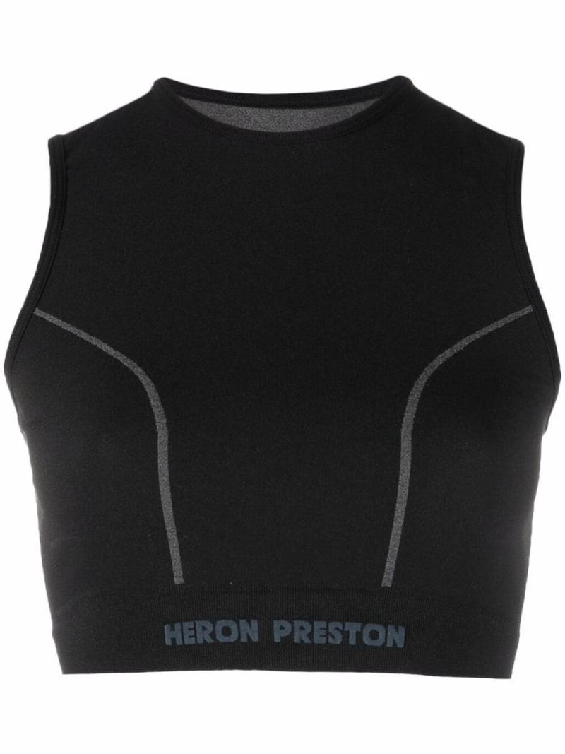 Heron Preston logo-underband cropped top - Black von Heron Preston