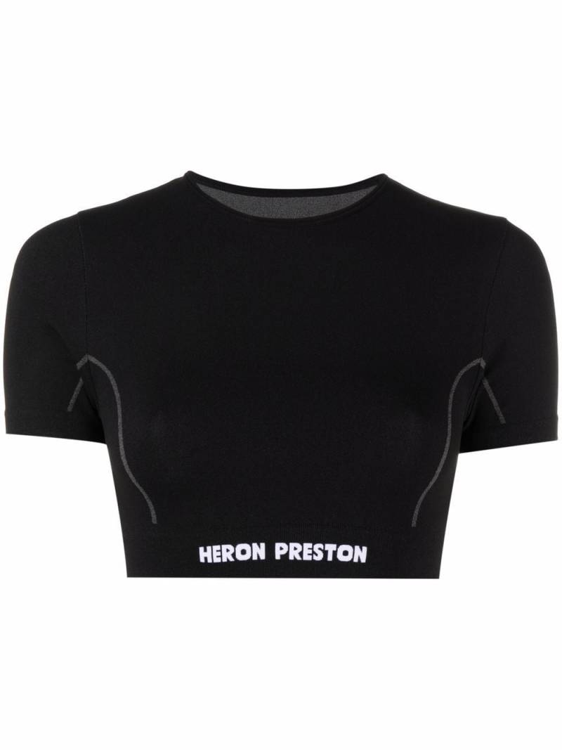 Heron Preston cropped performance T-shirt - Black von Heron Preston