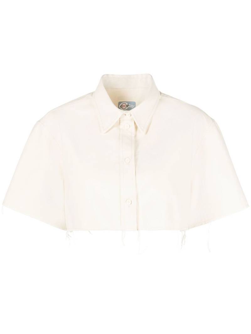 Heron Preston Ex-Ray canvas cropped shirt - White von Heron Preston