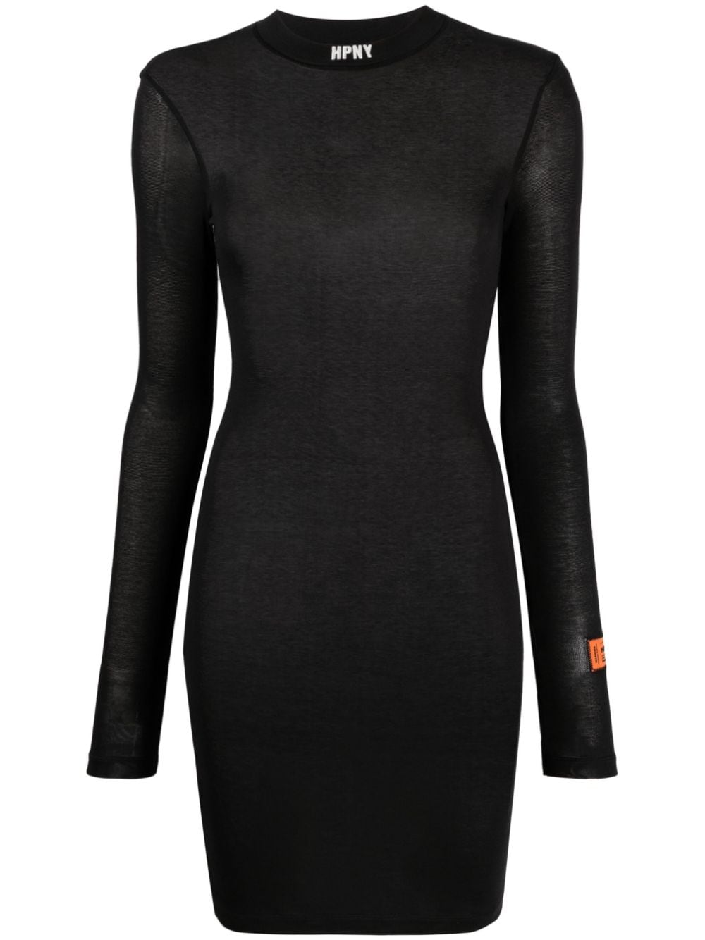 Heron Preston HPNY embroidered long-sleeve minidress - Black von Heron Preston