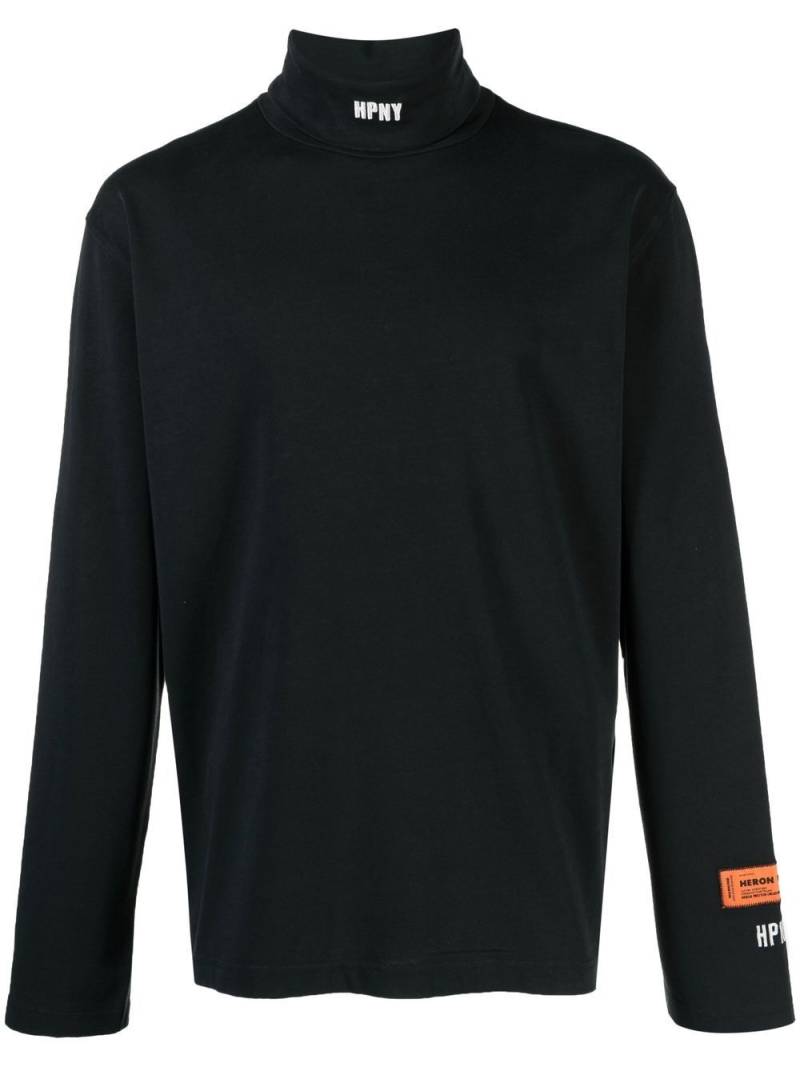 Heron Preston HPNY embroidered-logo roll-neck top - Black von Heron Preston