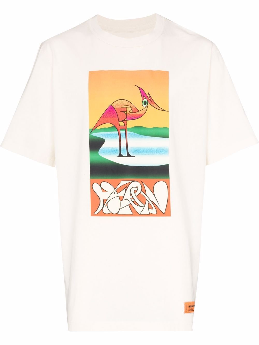 Heron Preston abstract heron-print T-shirt - White von Heron Preston
