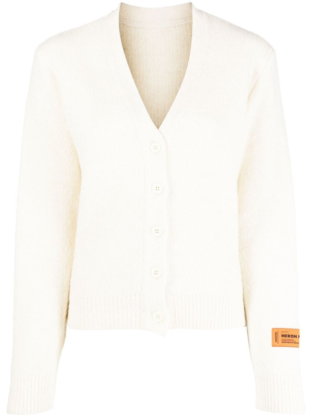 Heron Preston buttoned-up V-neck cardigan - White von Heron Preston