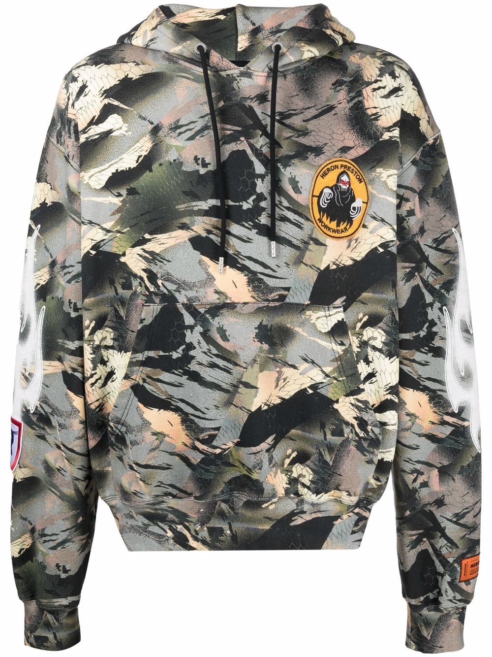 Heron Preston camouflage-print hoodie - Green von Heron Preston