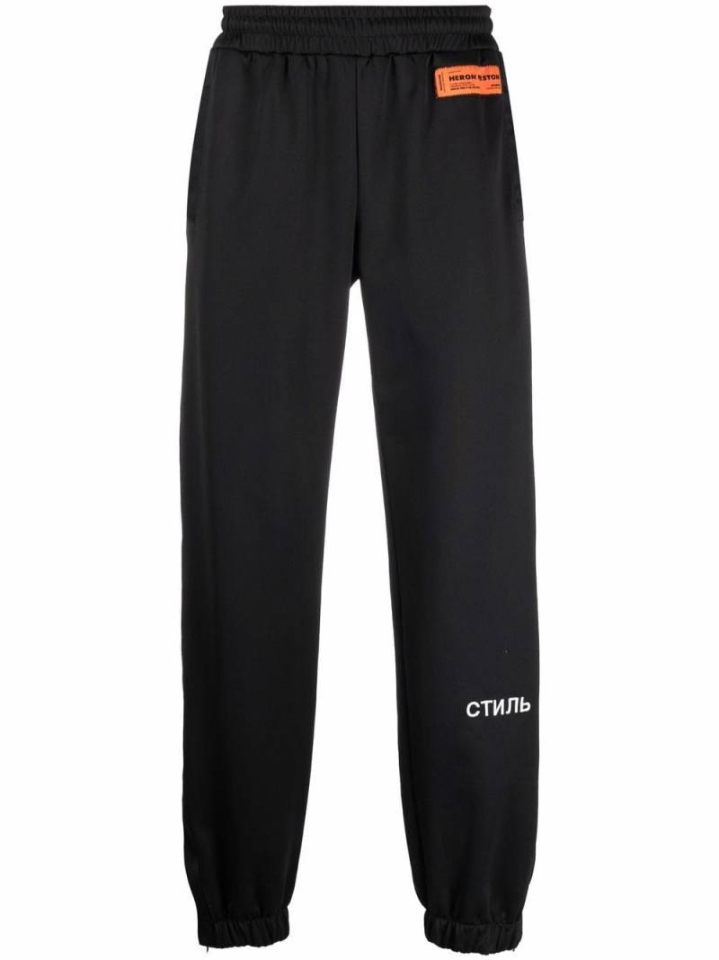 Heron Preston СТИЛЬ-embroidered track pants - Black von Heron Preston