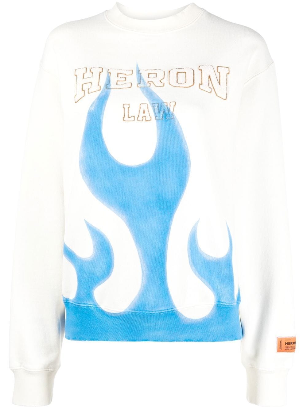 Heron Preston flame-print crew-neck sweatshirt - White von Heron Preston