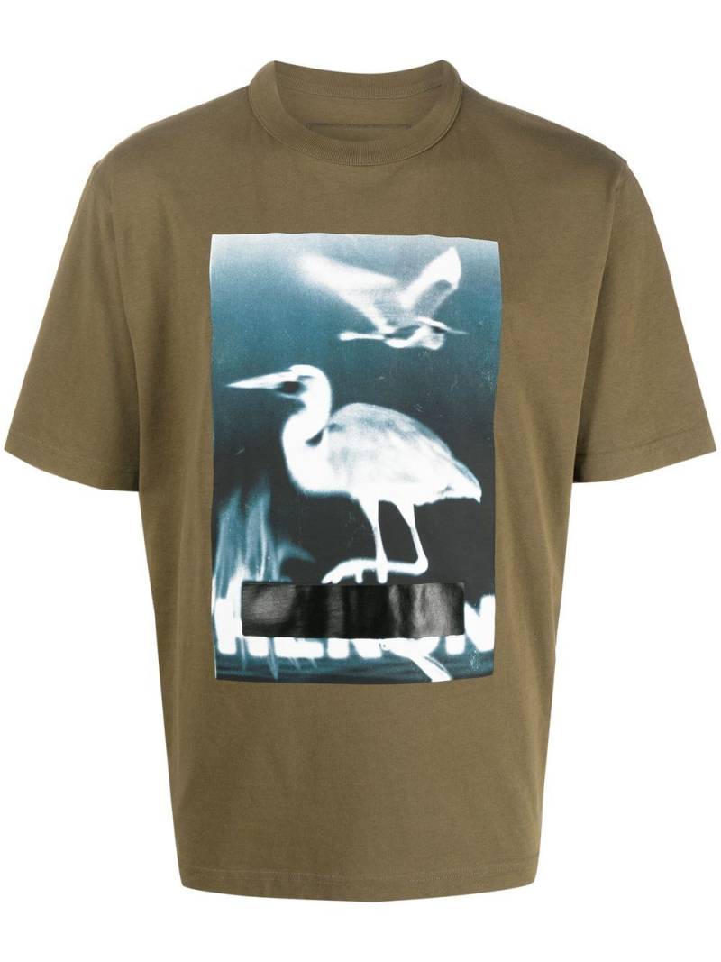 Heron Preston graphic-print organic cotton T-shirt - Green von Heron Preston