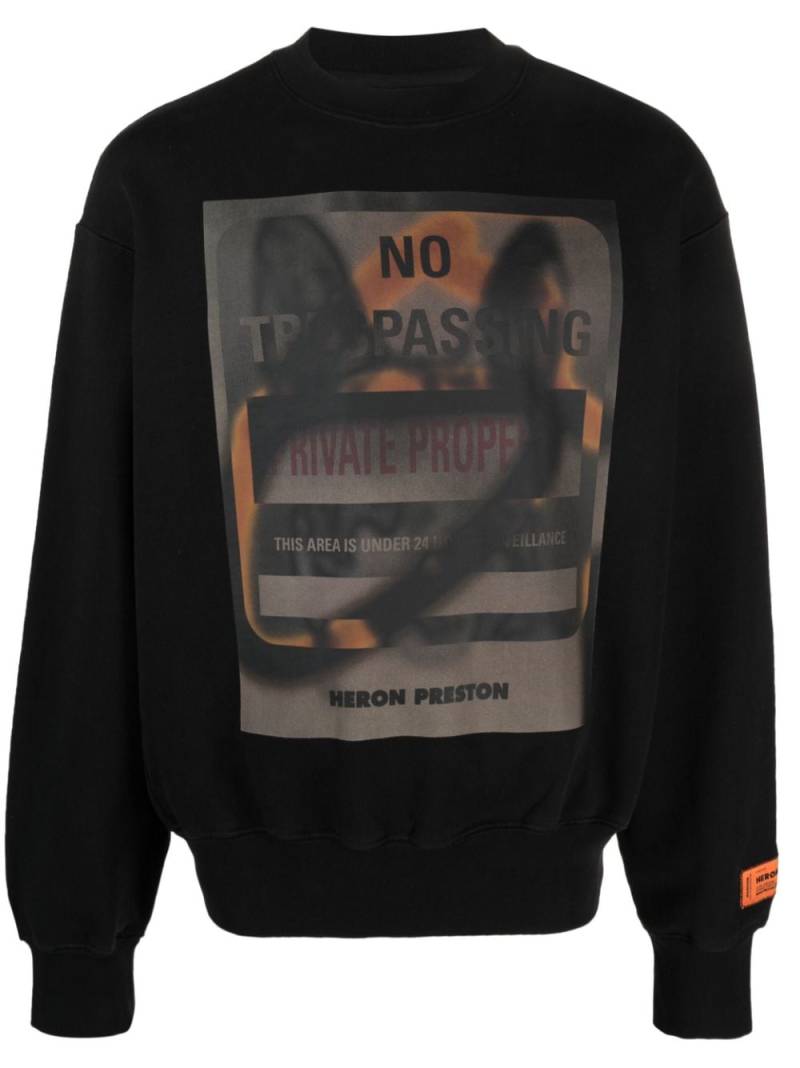 Heron Preston graphic-print sweatshirt - Black von Heron Preston