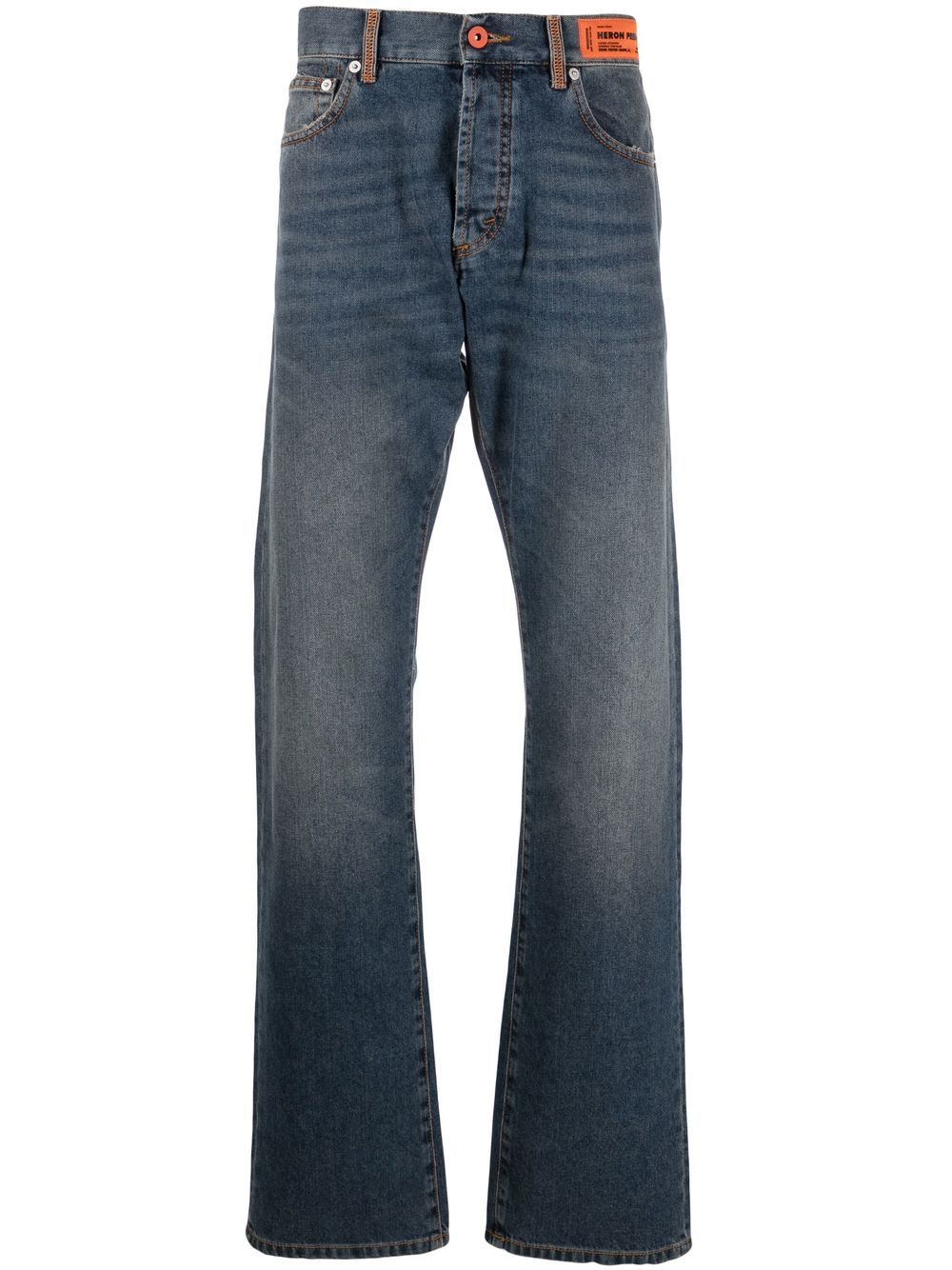 Heron Preston high-rise straight-leg jeans - Blue von Heron Preston