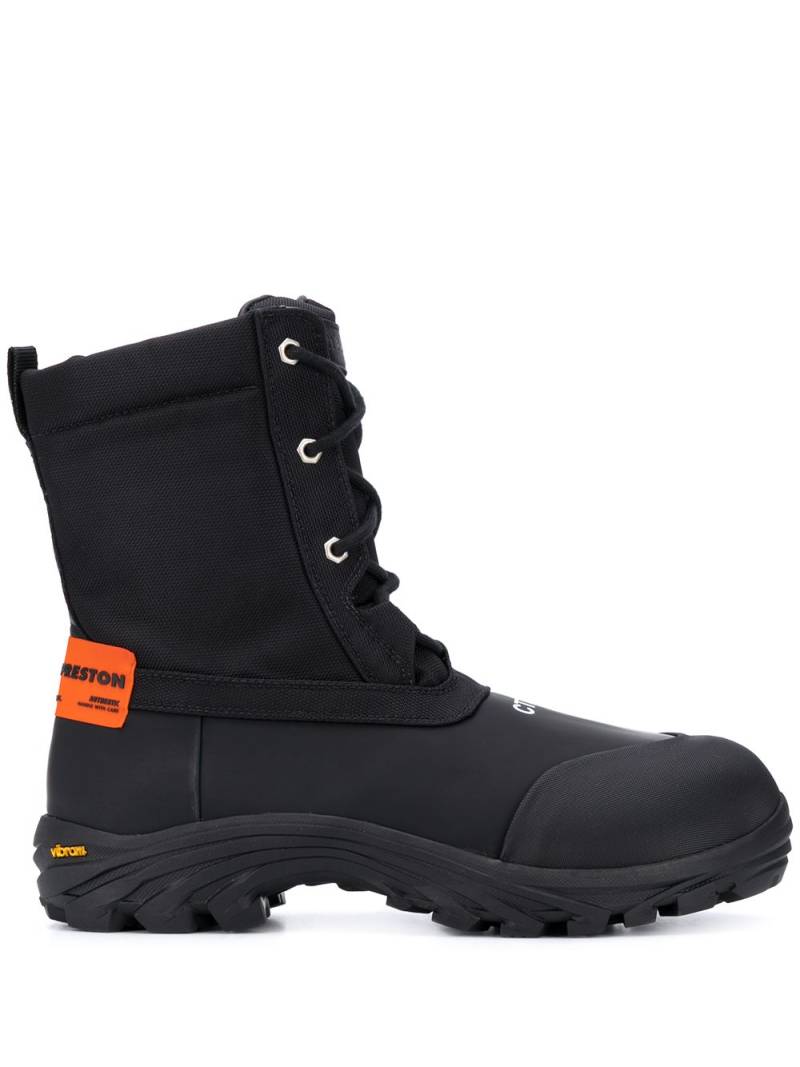 Heron Preston lace-up logo boots - Black von Heron Preston