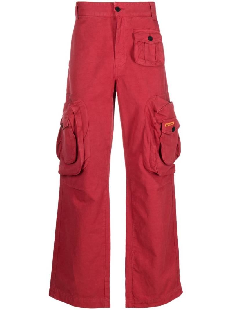 Heron Preston logo-patch cargo trousers - Red von Heron Preston