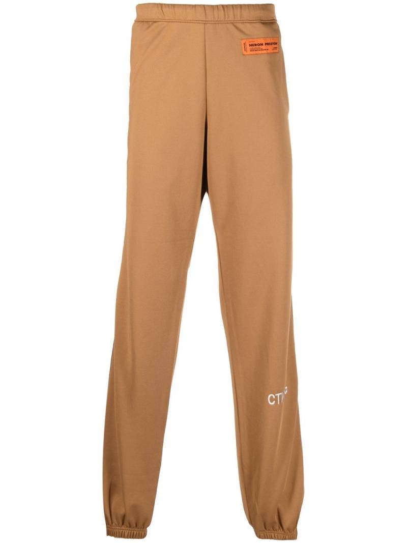 Heron Preston logo-patch track pants - Brown von Heron Preston