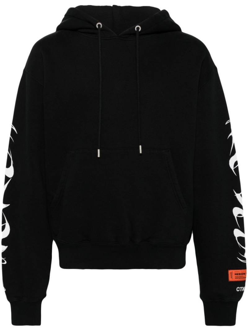 Heron Preston logo-print cotton hoodie - Black von Heron Preston