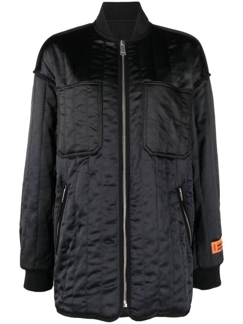 Heron Preston quilted satin bomber jacket - Black von Heron Preston