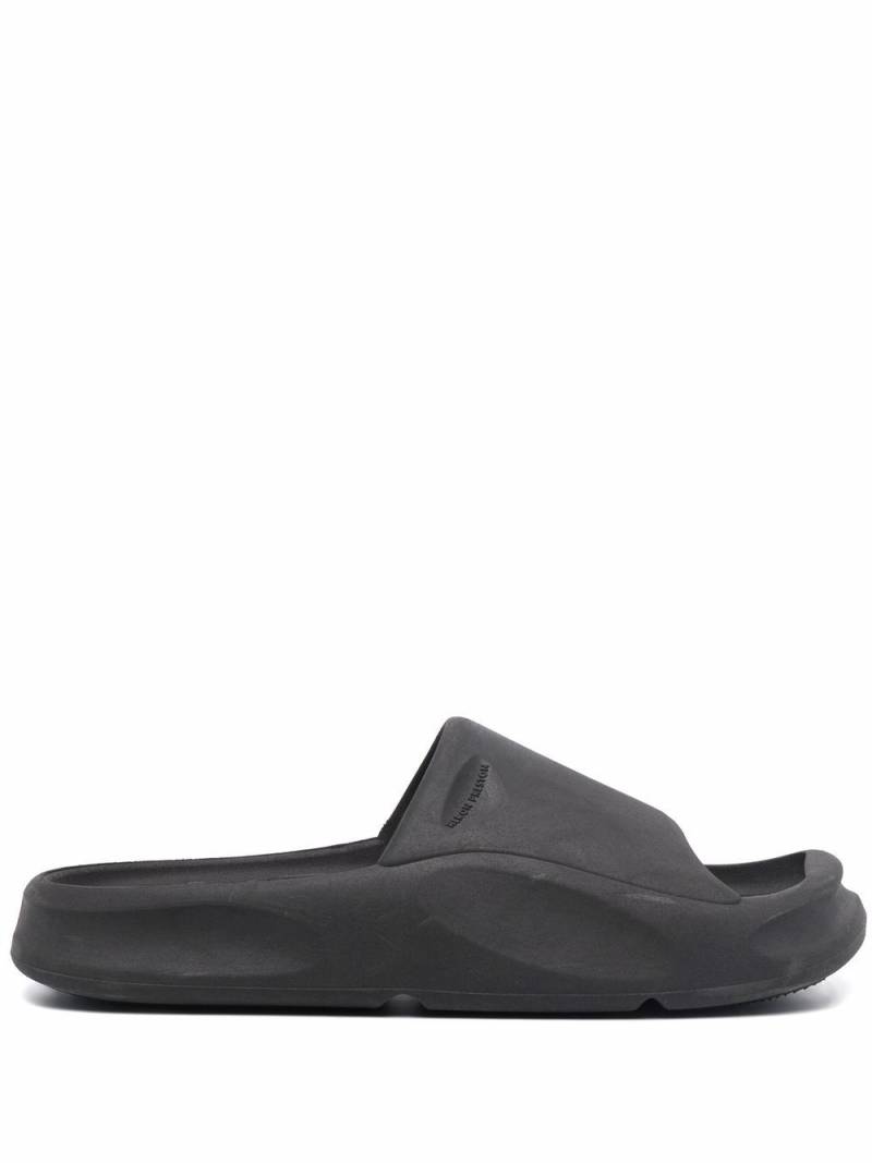 Heron Preston square-toe moulded slides - Black von Heron Preston