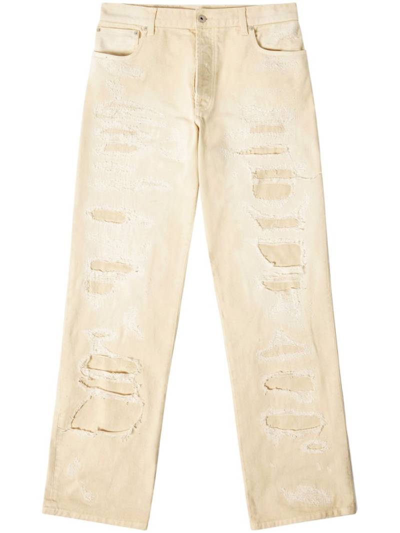 Heron Preston straight-leg distressed-finish jeans - Neutrals von Heron Preston