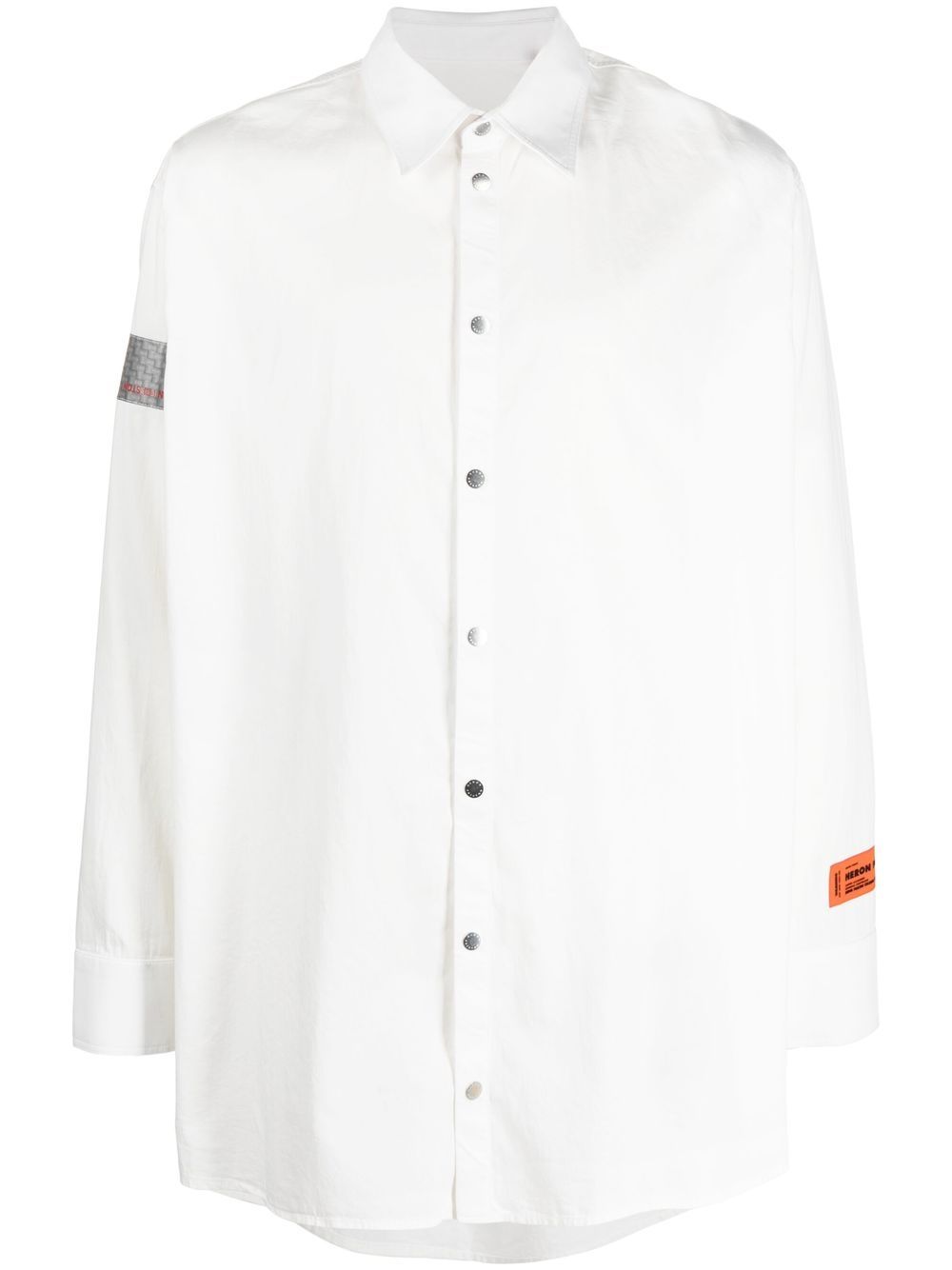 Heron Preston stripe-detail popeline shirt - White von Heron Preston