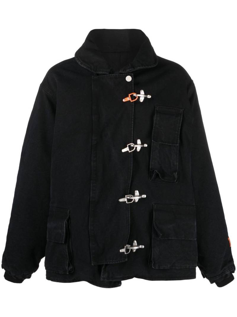 Heron Preston toggle-fastening canvas jacket - Black von Heron Preston