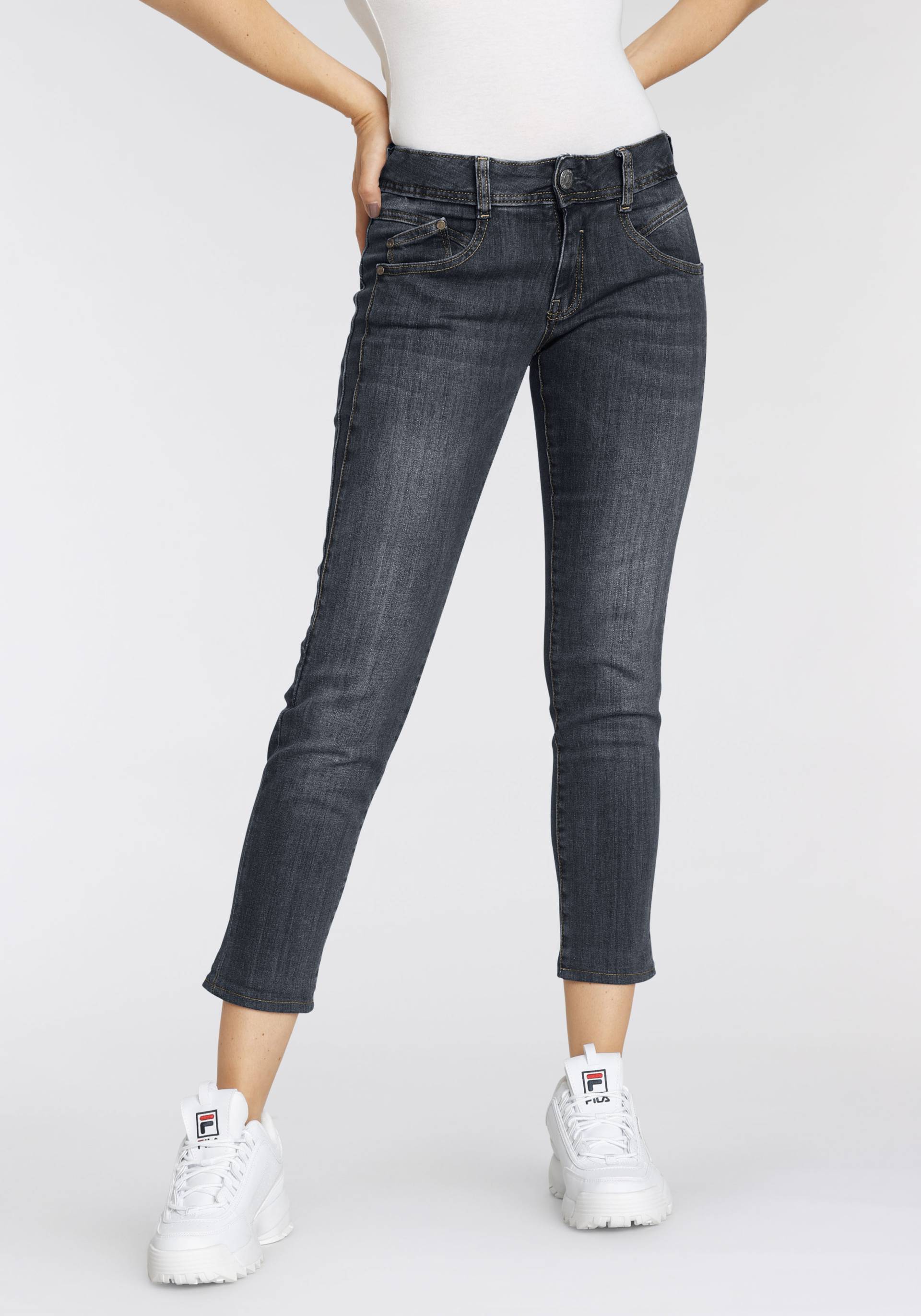 Herrlicher 7/8-Jeans »GINA CROPPED POWERSTRETCH«, mit seitlichem Keileinsatz von Herrlicher