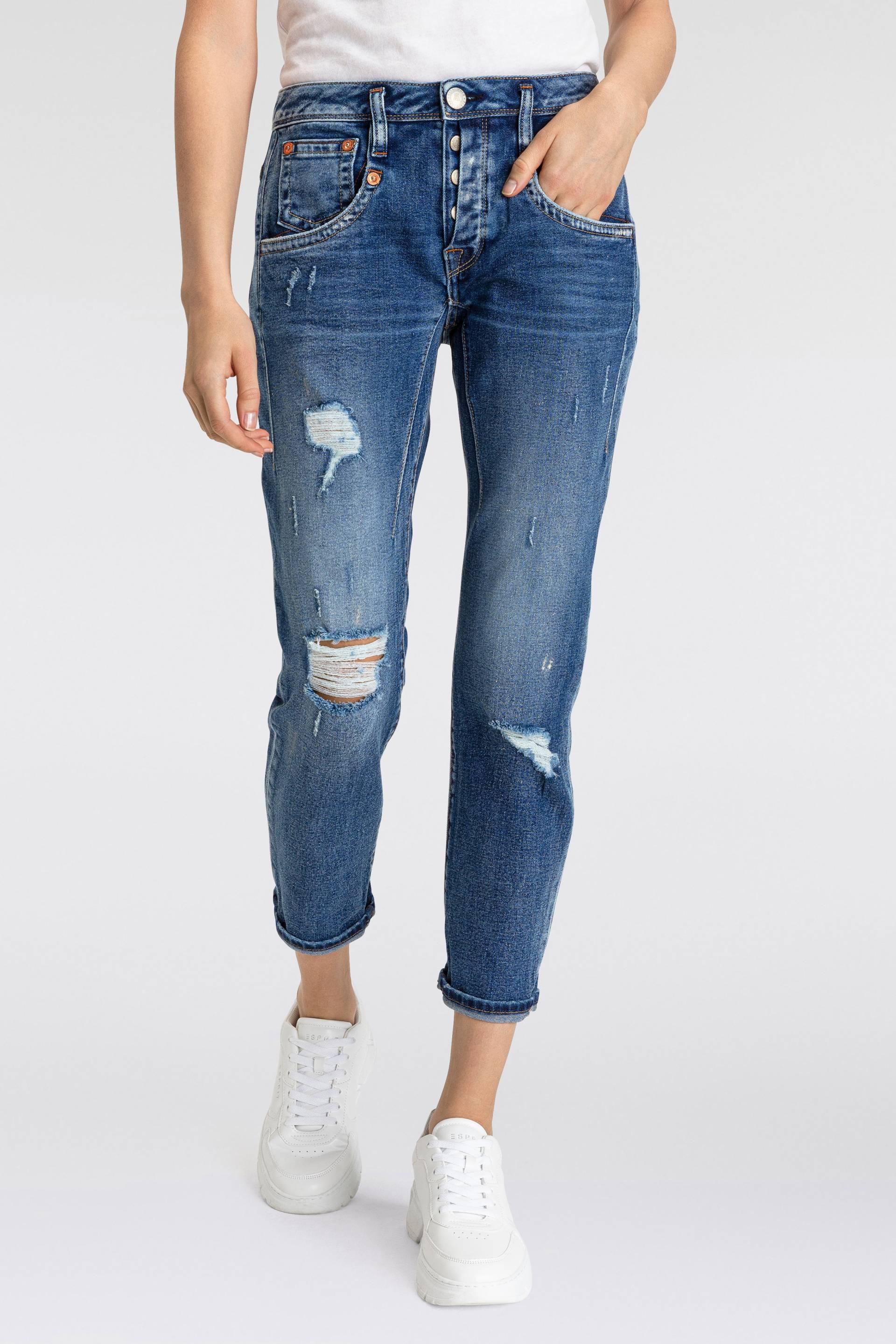 Herrlicher 7/8-Jeans »Shyra Cropped Denim Comfort«, mit halb verdeckter Knopfleiste Herrlicher 7/8-Jeans »Shyra Cropped Denim Comfort«, mit halb verdeckter Knopfleiste von Herrlicher