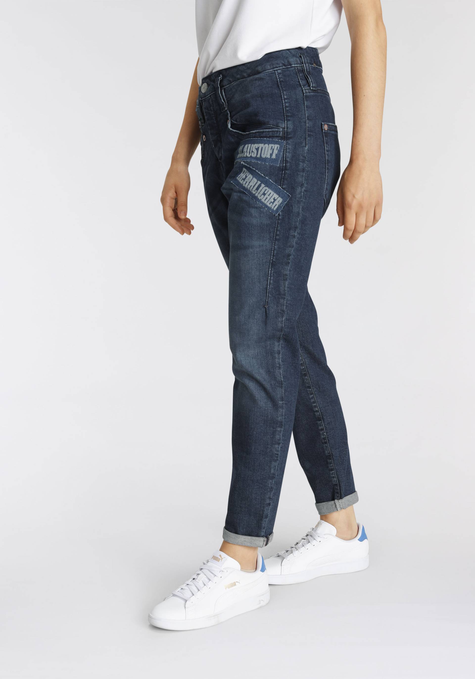 Herrlicher Ankle-Jeans »SHYRA CROPPED ORGANIC«, mit seitlicher Logo-Applizierung von Herrlicher