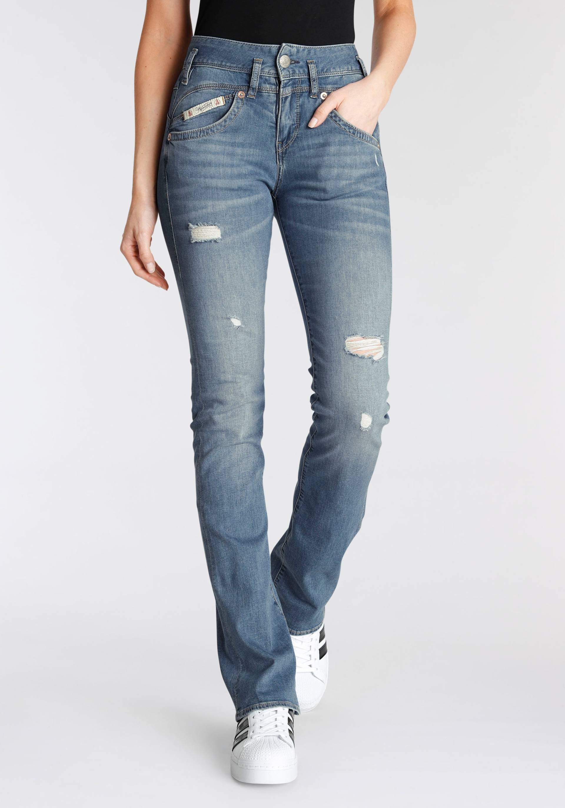 Herrlicher Bootcut-Jeans »PEARL«, Destroyed-Look von Herrlicher