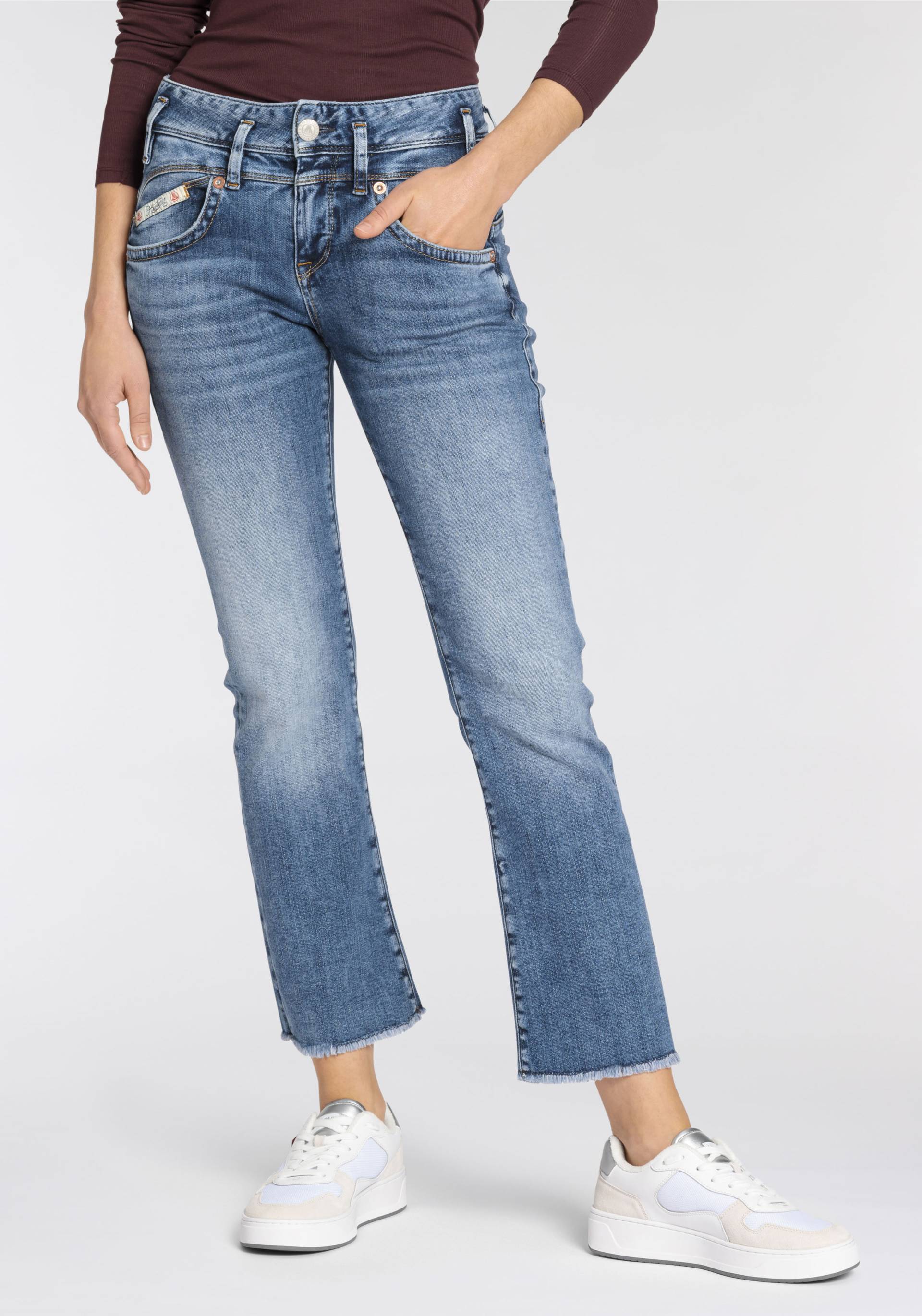 Herrlicher Bootcut-Jeans »Pearl Boot Copped Denim Light« von Herrlicher