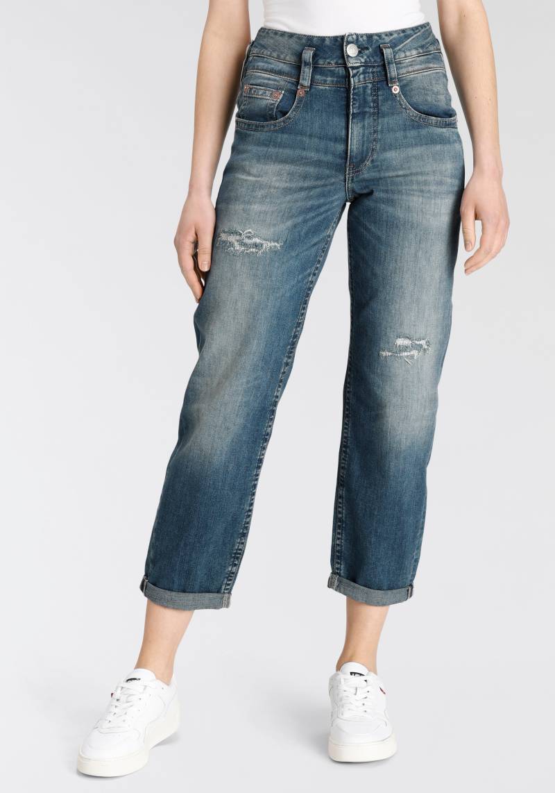 Herrlicher Boyfriend-Jeans »Jeans Pitch HI Tap Organic Denim«, Abriebeffekte, Vintage, umweltfreundlich dank Kitotex Technology von Herrlicher