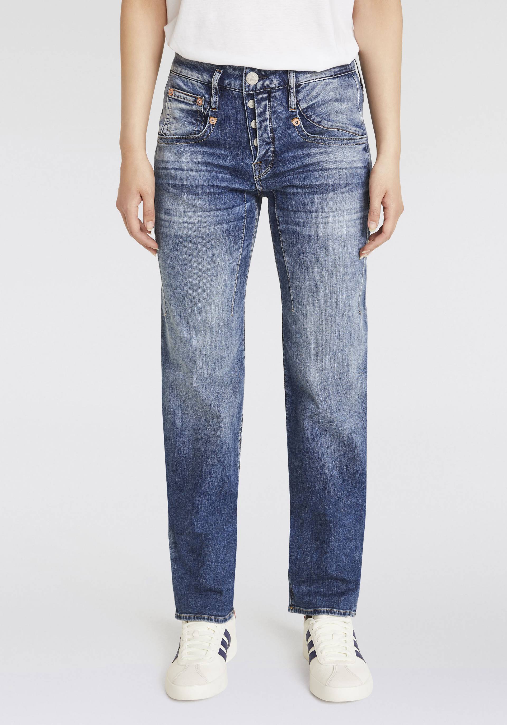 Herrlicher Boyfriend-Jeans »Shyra Tap Long Recycled Denim Light« von Herrlicher