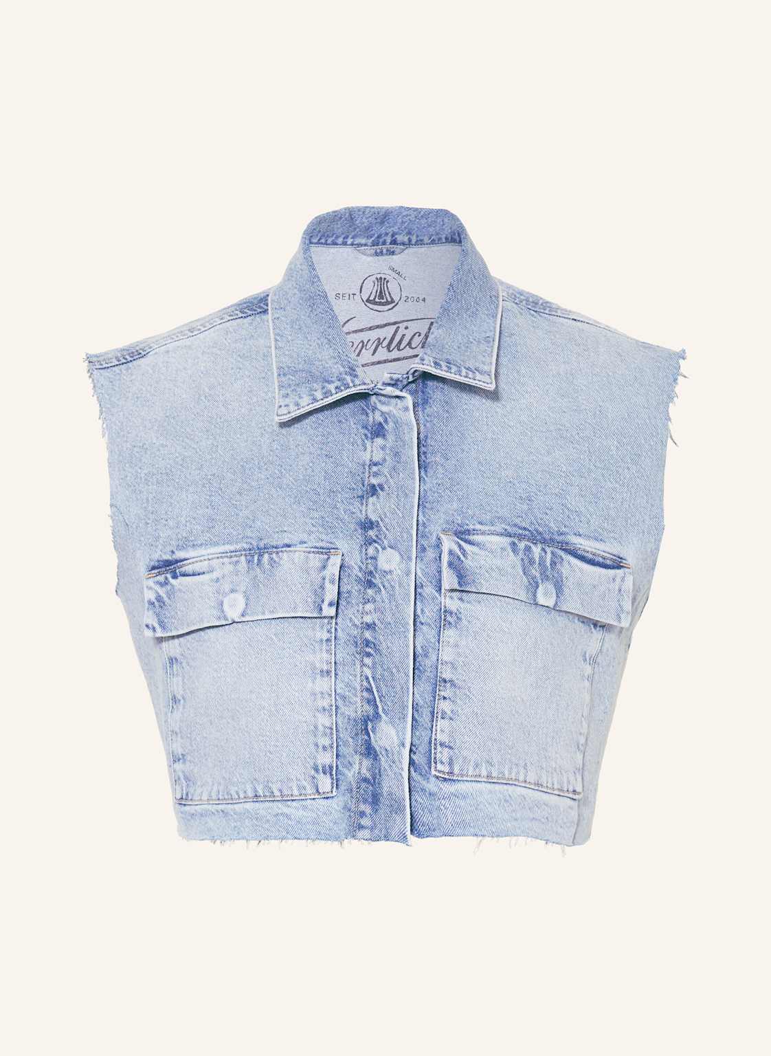 Herrlicher Cropped-Jeansweste Laurine blau Herrlicher Cropped-Jeansweste Laurine blau von Herrlicher