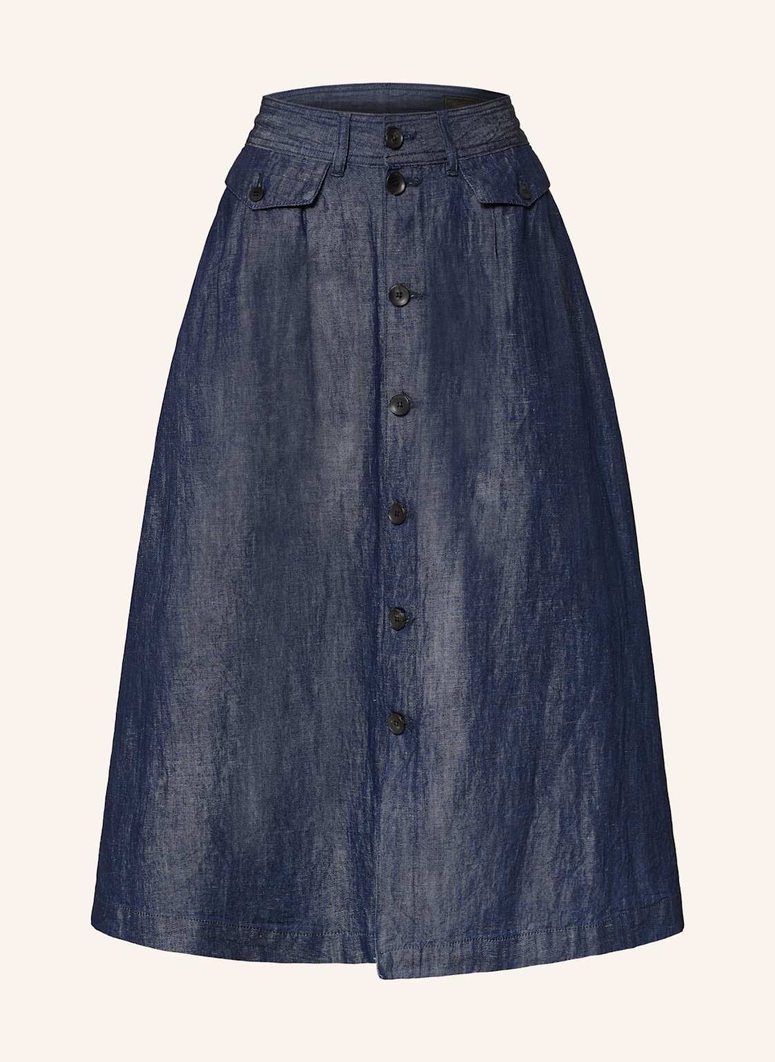 Herrlicher Jeansrock Peony Mit Leinen blau von Herrlicher