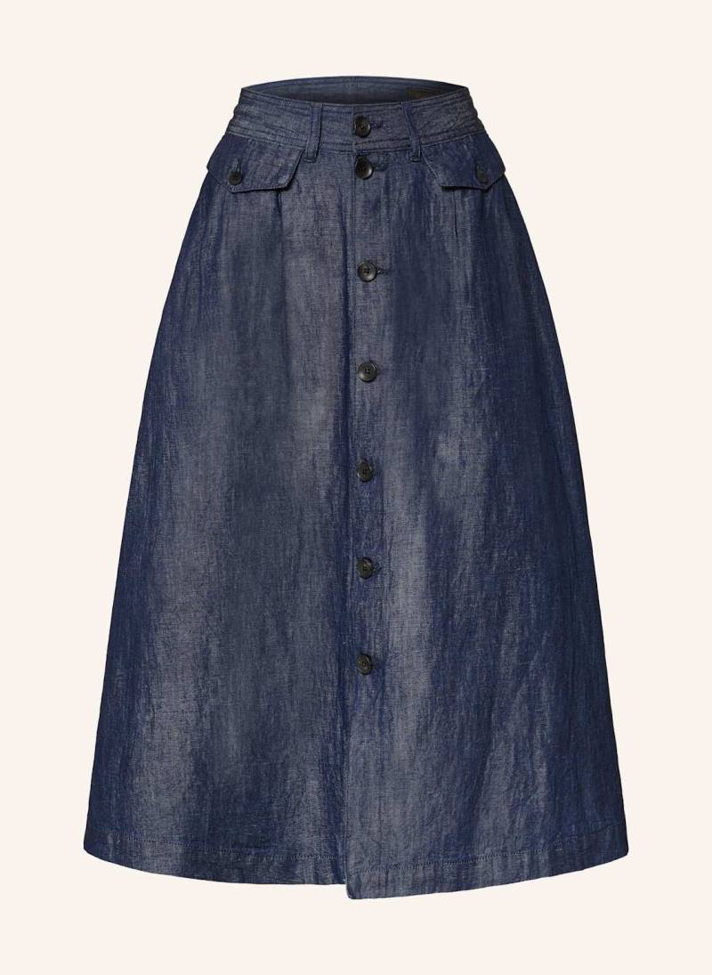 Herrlicher Jeansrock Peony Mit Leinen blau von Herrlicher